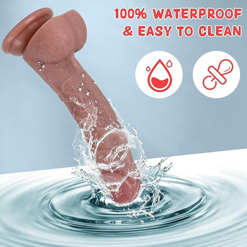 Realistic Flesh Liquid Silicone Dildo with Strong Suction Cup